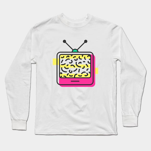 Vintage Retro TV Long Sleeve T-Shirt by Urban_Vintage